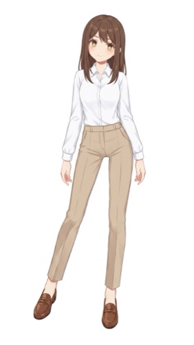 自社IPキャラクター 現代日本のオフィスカジュアル姿