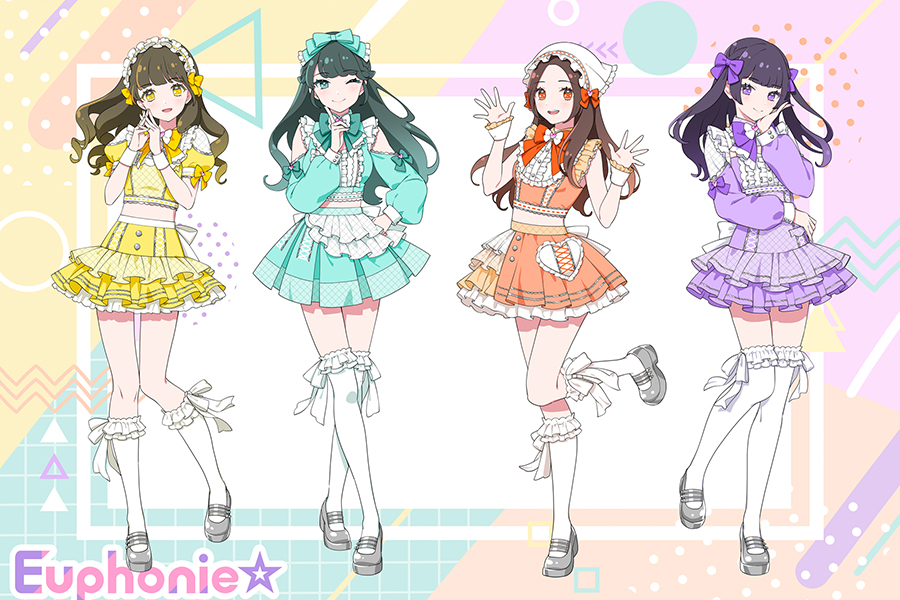 Euphonie☆ アイドルグループのキャラクターデザイン